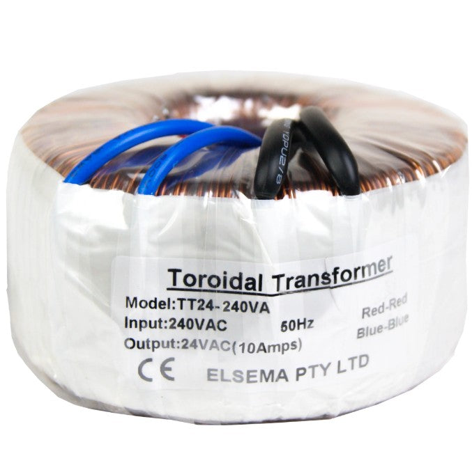 ELSEMA TT24-240 Toroidal Transformer, 240VAC/24VAC, 10.0Amps, 240VA